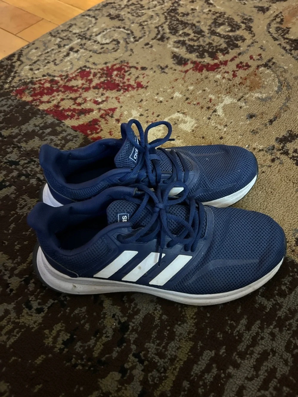 Adidas Navy Blue Running Sneakers with White Stripes Adidas Runfalcon running